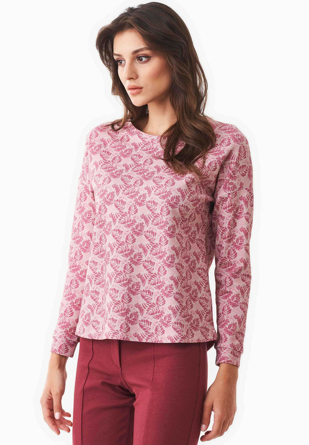 Women's Modal Blend Long Sleeve T-Shirt Autumn Leaves