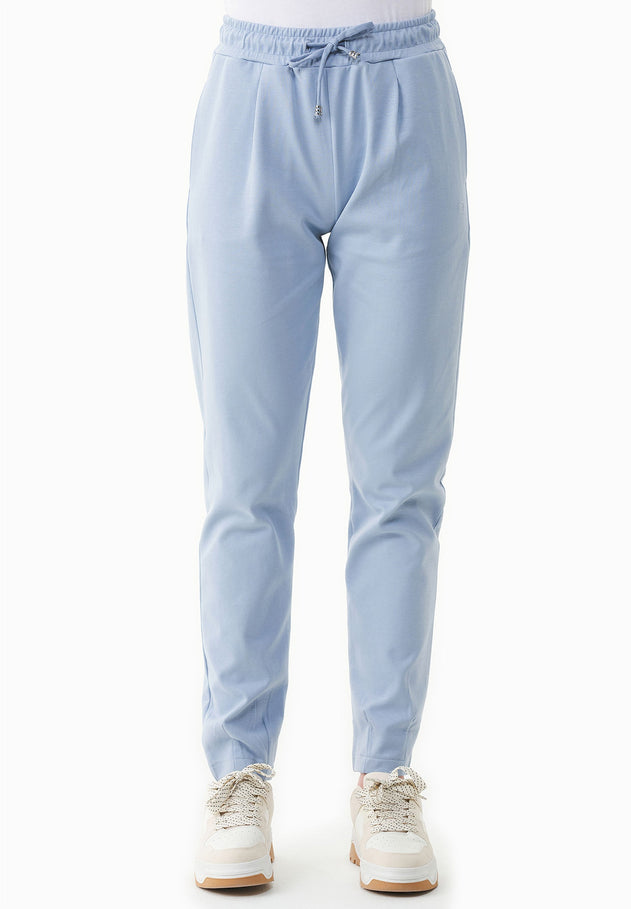 Women's Light Organic Cotton Interlock Sweatpants Ice Blue