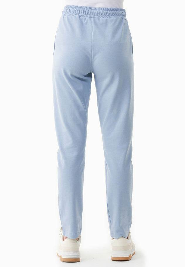 Women's Light Organic Cotton Interlock Sweatpants Ice Blue