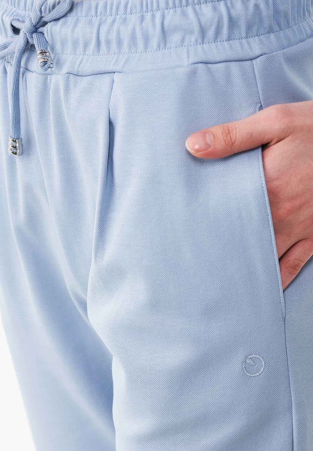 Women's Light Organic Cotton Interlock Sweatpants Ice Blue