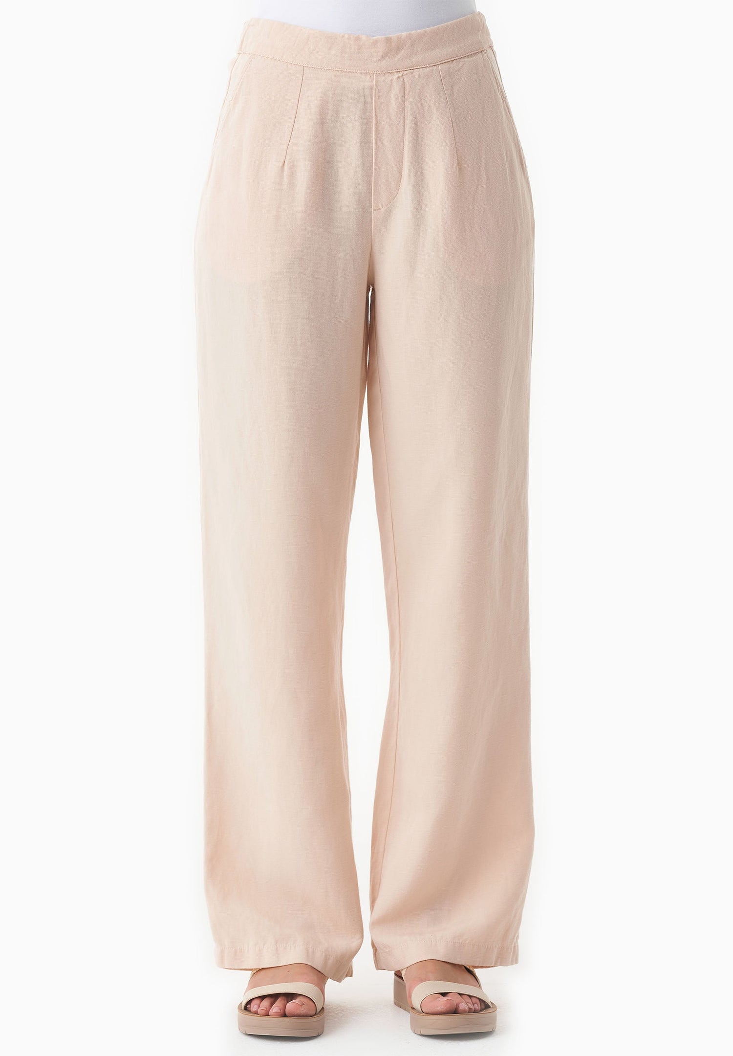Linen-Lyocell Blend Pants Soft Beige