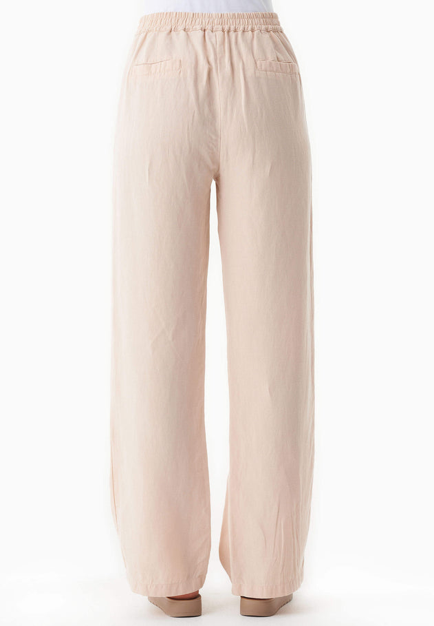 Linen-Lyocell Blend Pants Soft Beige