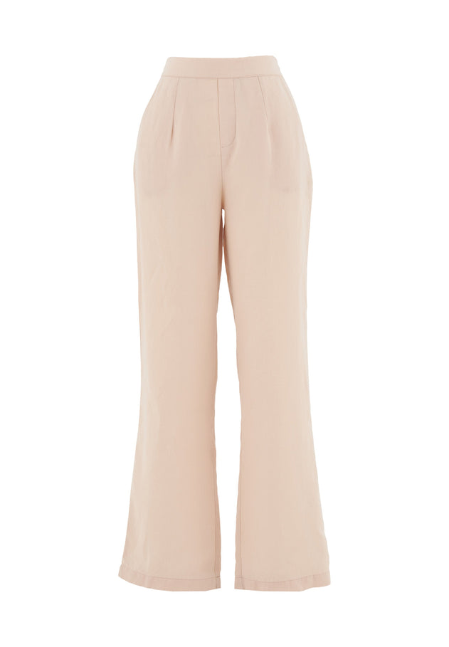 Linen-Lyocell Blend Pants Soft Beige