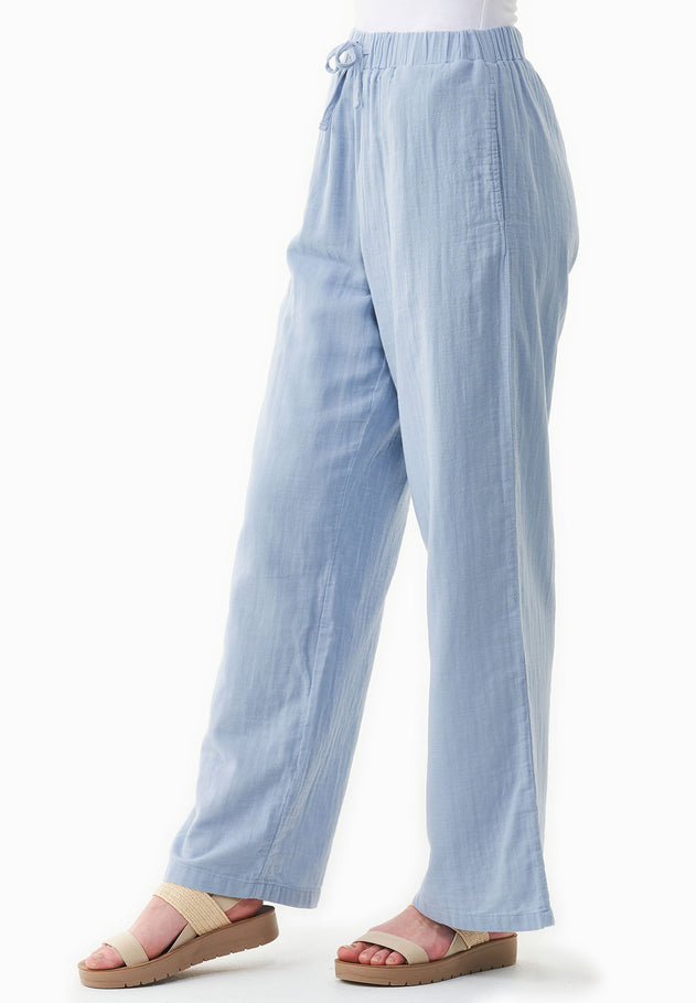Muslin Summer Pants Ice Blue