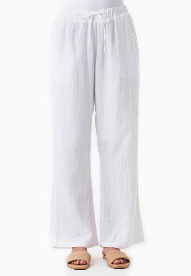 Muslin Summer Pants White
