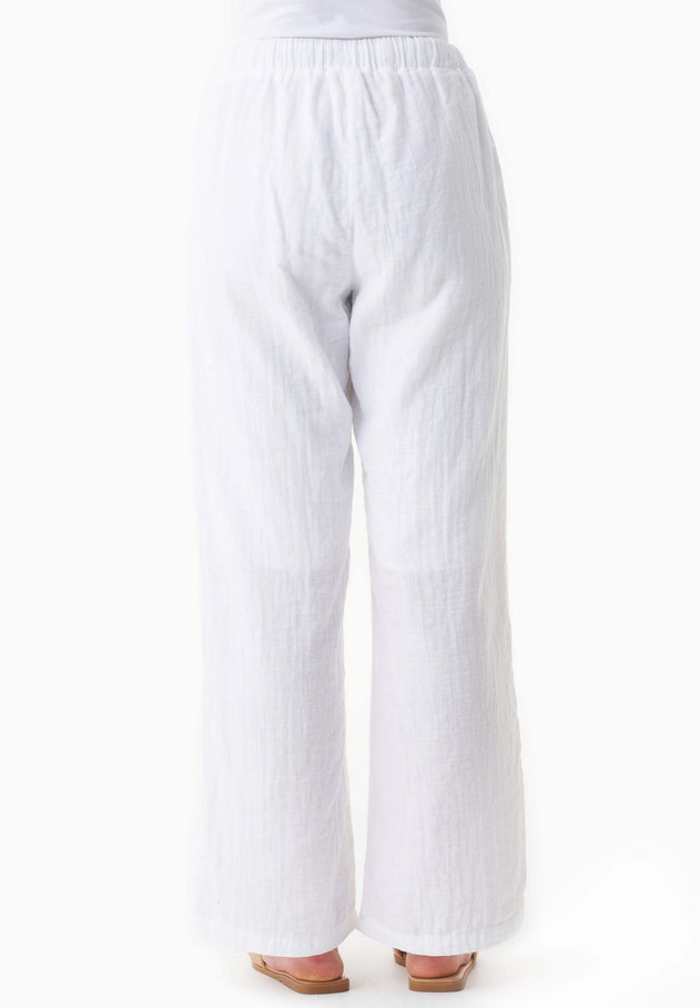 Muslin Summer Pants White