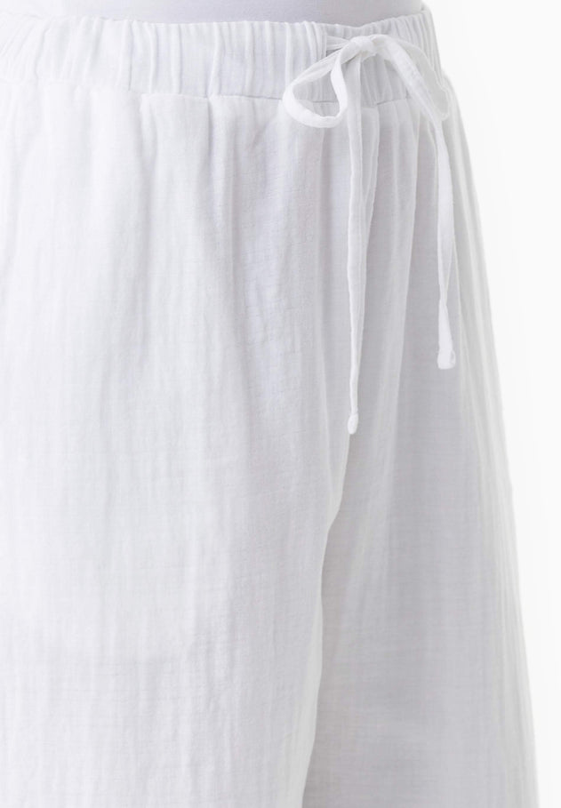 Muslin Summer Pants White