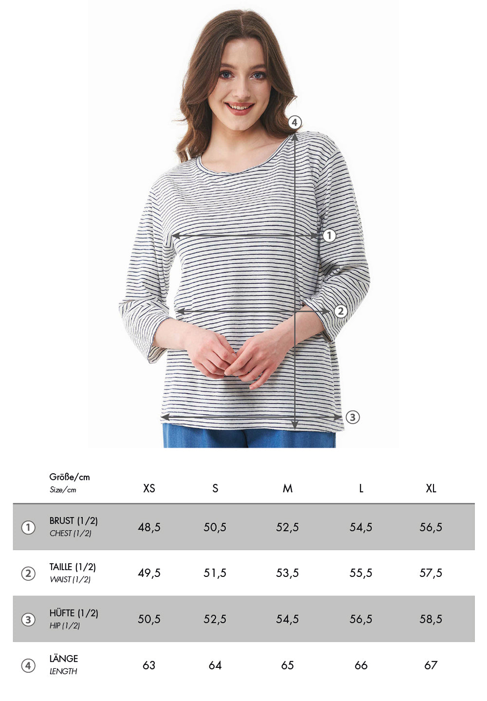 organication--striped-3-4-sleeve-t-shirt-off-white-navy