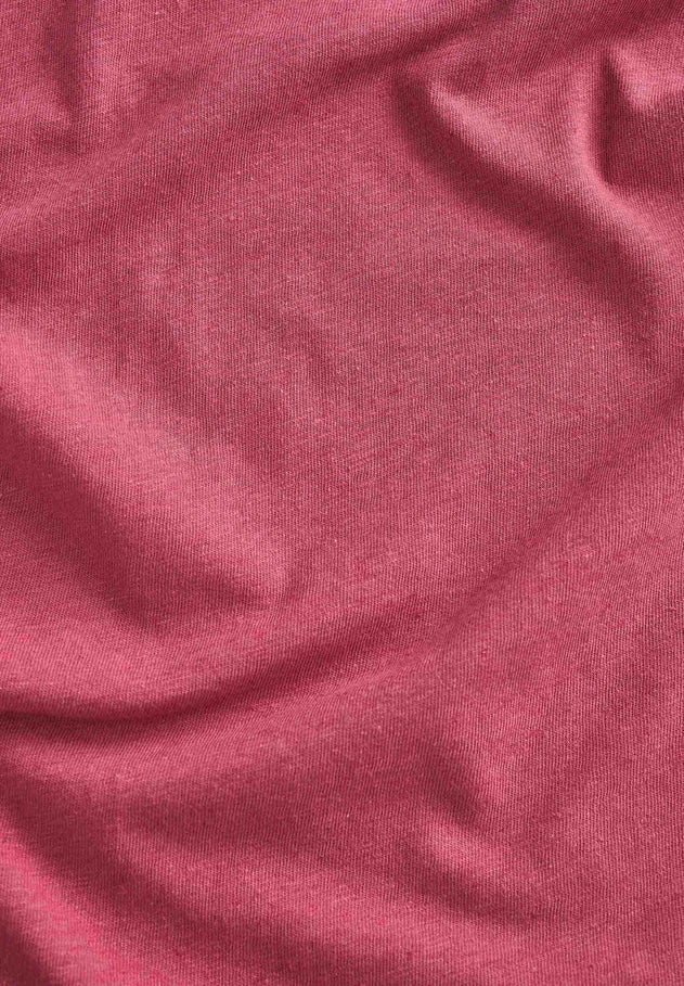 Short Sleeved Linen Blend Jersey Dress Desert Rose