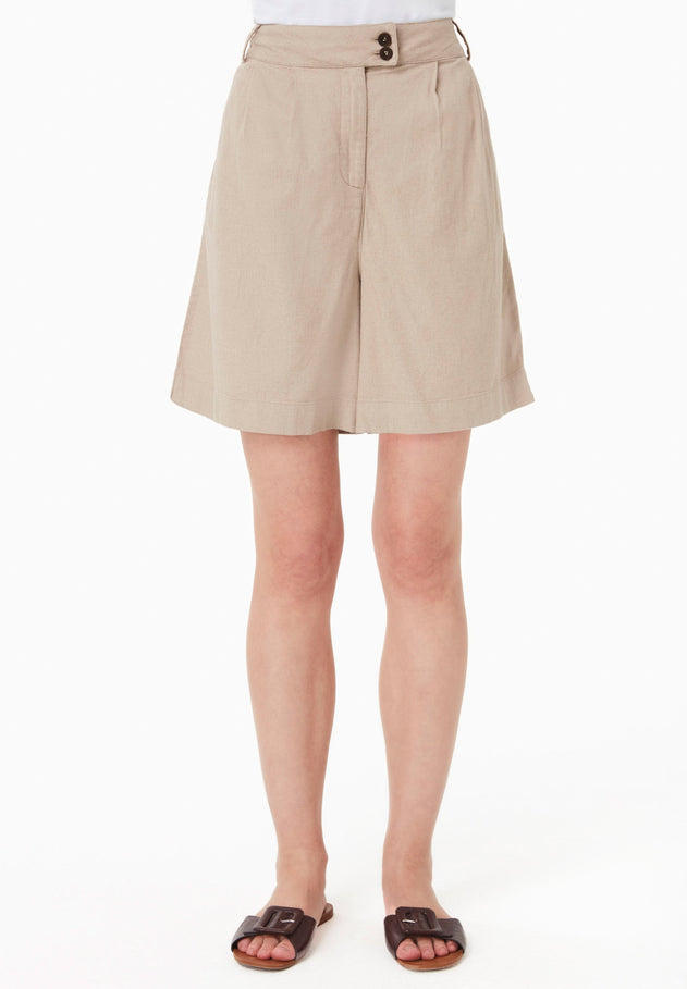 Linen Blend Shorts Sand