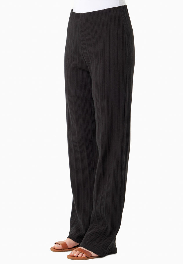 Jacquard Rib Pants Black