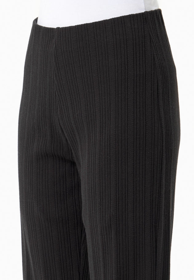 Jacquard Rib Pants Black