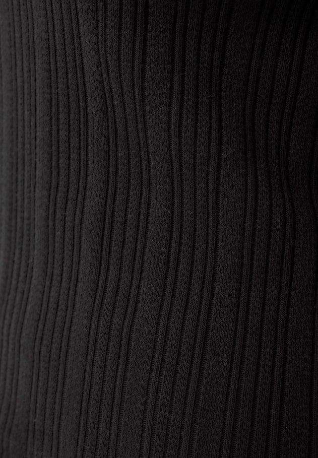 Jacquard Rib Pants Black