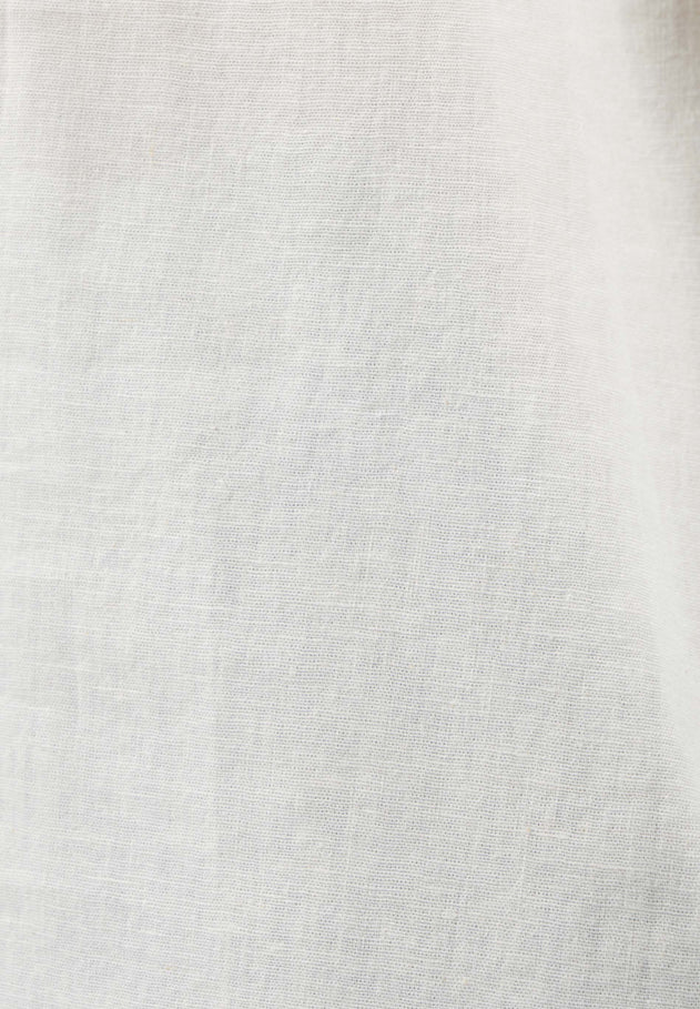 Sleeveless Linen Blend Button-Up Off White