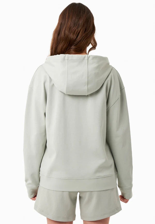 Women's Modal Blend Zipper Hoodie Green Moss