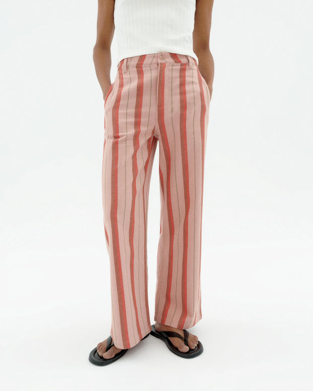 Karina High Rise Pants Striped