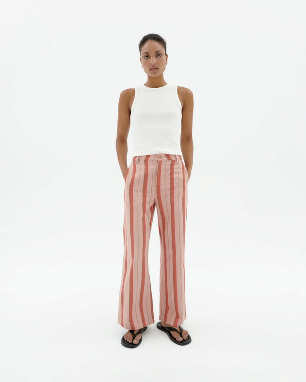 Karina High Rise Pants Striped