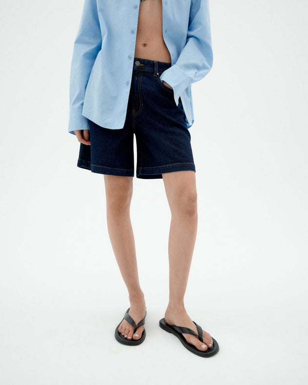 Luisa Denim Shorts Dark Clean