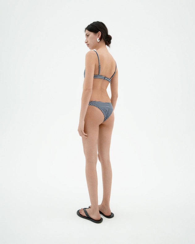 Sicilia Bikini Bottom Navy Gingham