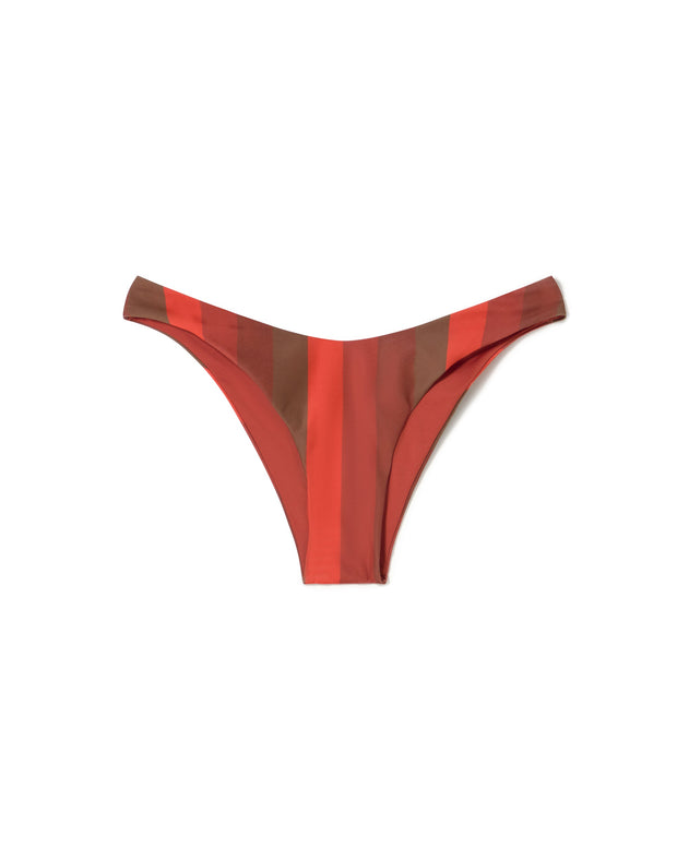 Sicilia Bikini Bottom Striped Firesand