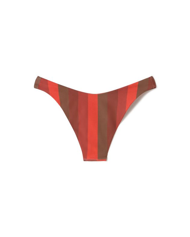 Sicilia Bikini Bottom Striped Firesand