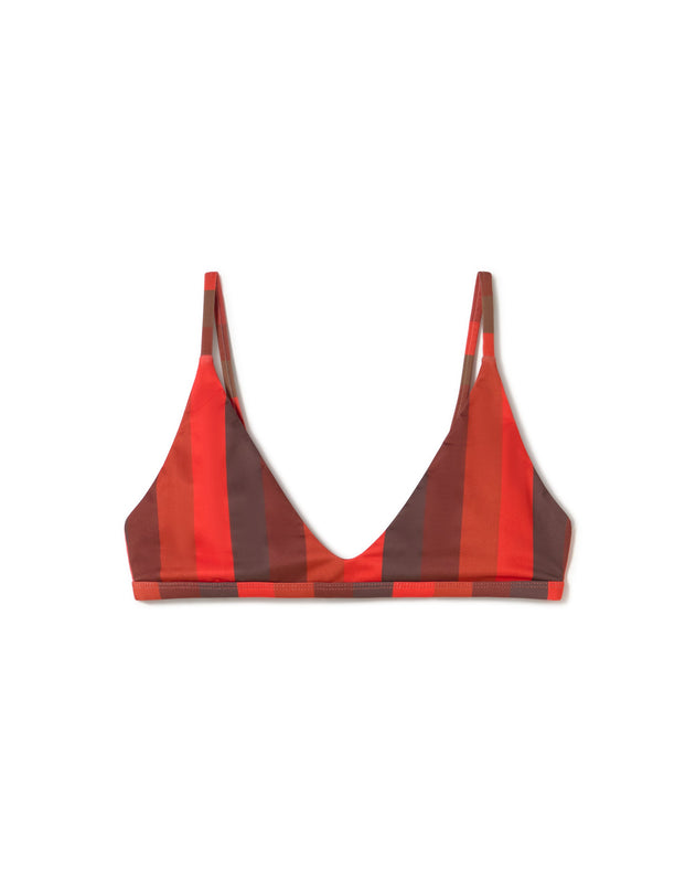 Tropea Bikini Top Striped Firesand