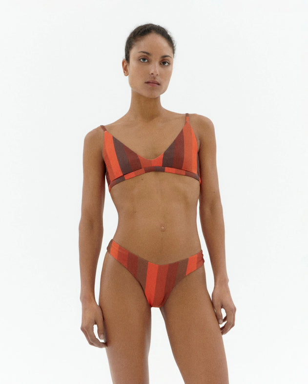 Tropea Bikini Top Striped Firesand
