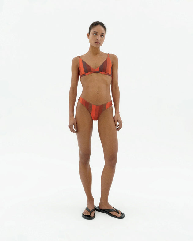 Tropea Bikini Top Striped Firesand