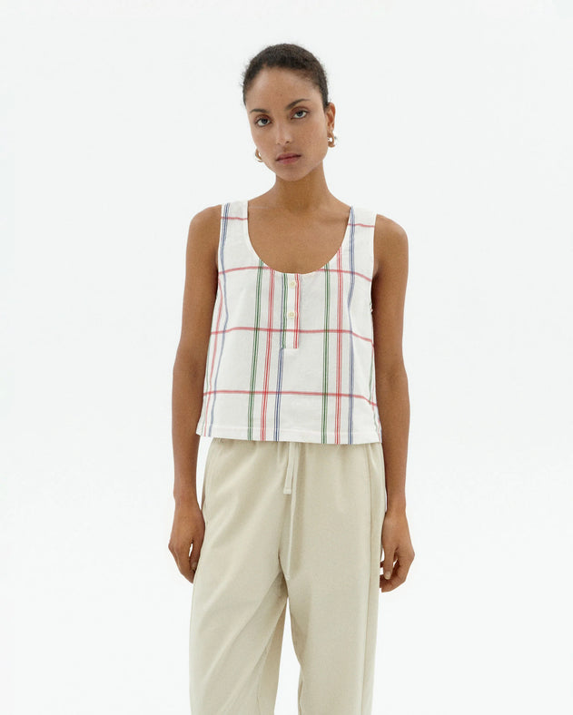 Justine Top Multicolor Checkered