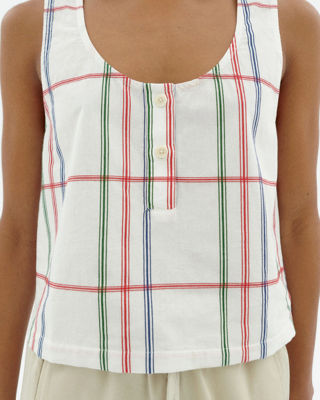 Justine Top Multicolor Checkered