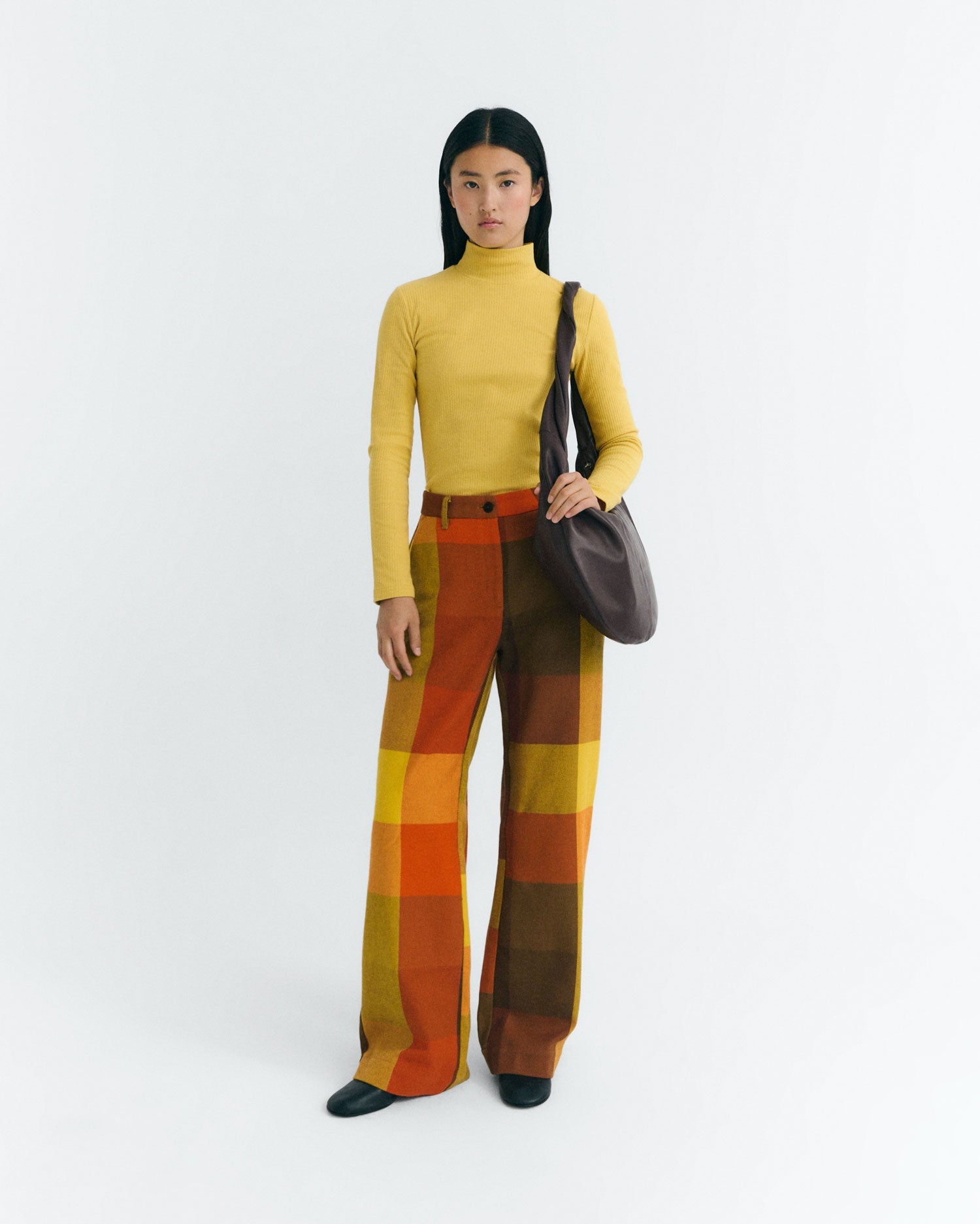 Aine Turtleneck Top Yellow Hemp