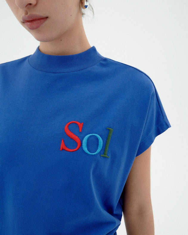 Volta Sun Type T-Shirt Blue