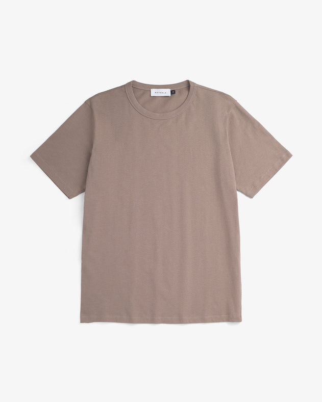 Unisex Waffle T-Shirt Washed Brown