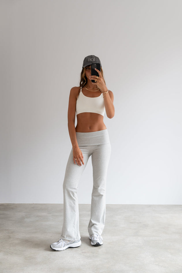 Wave Sports Bra Pearl White