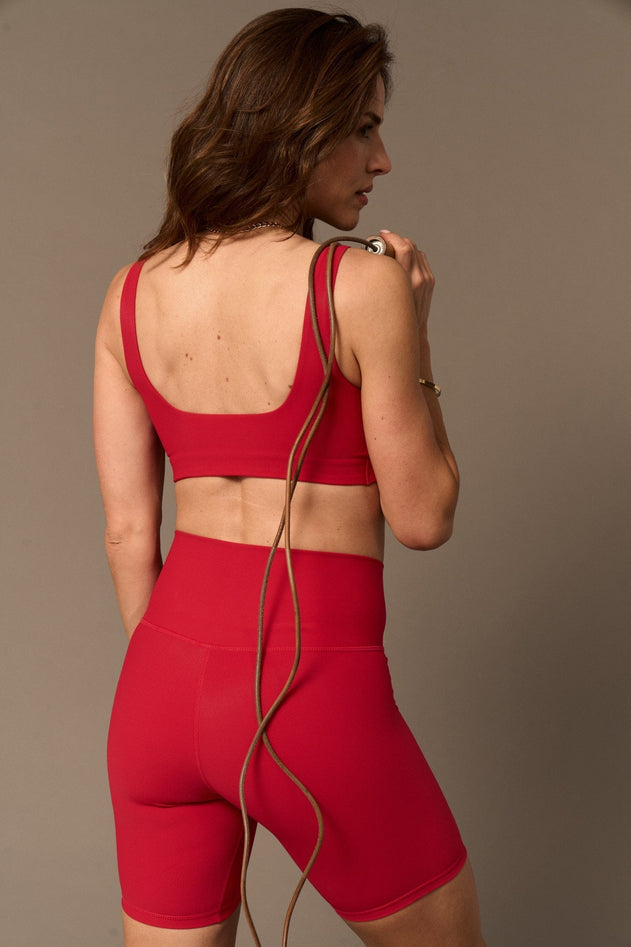 West Biker Shorts Red