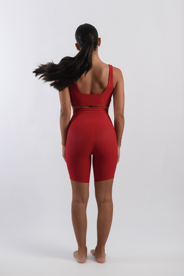 West Biker Shorts Red