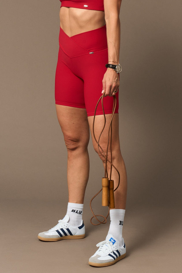 West Biker Shorts Red