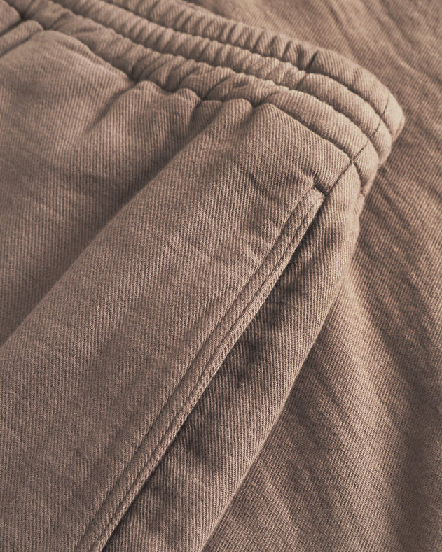 Wide Pants Washed Brown