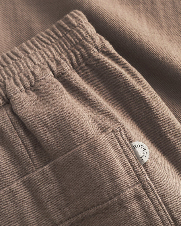 Wide Pants Washed Brown