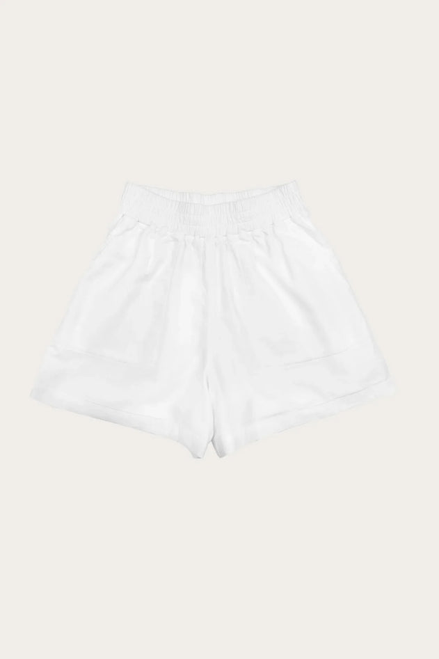 Calabasas Linen Shorts White