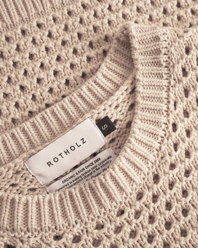 Knit Vest Natural Beige