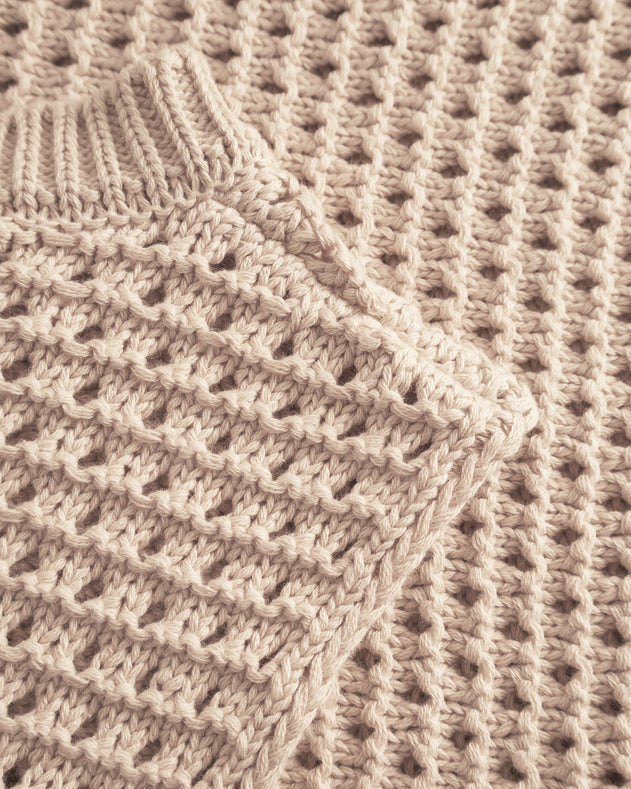 Knit Vest Natural Beige