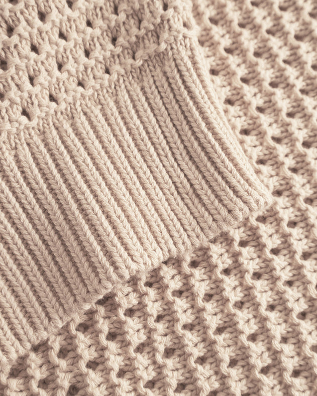 Knit Vest Natural Beige
