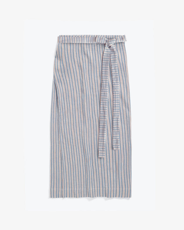 Wrap Skirt Multicolor Striped