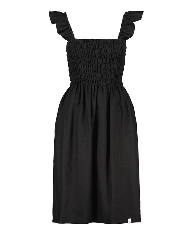 Ariela Linen Dress Black
