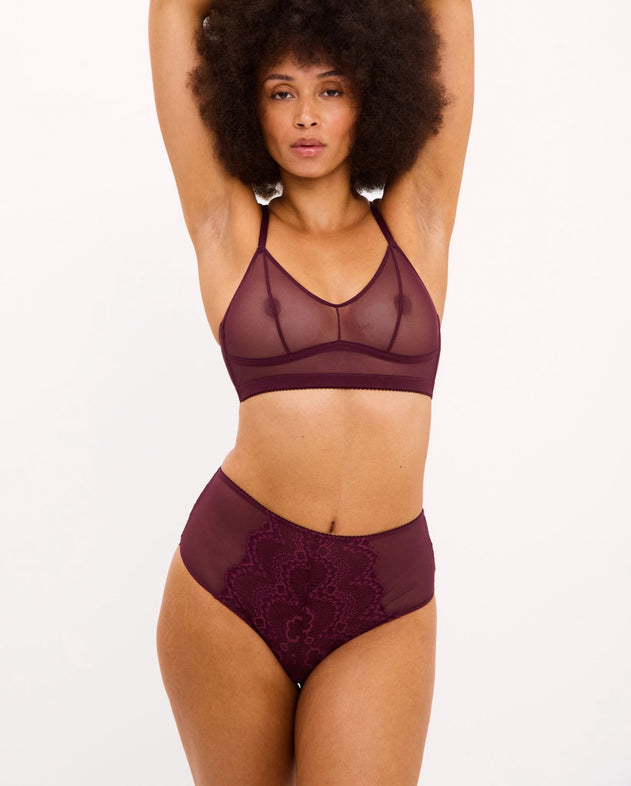 Mesh Balconette Cherry
