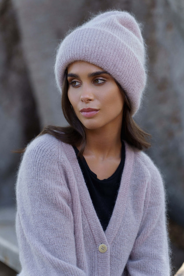 Elsie Mohair Cardigan Harbor Mist