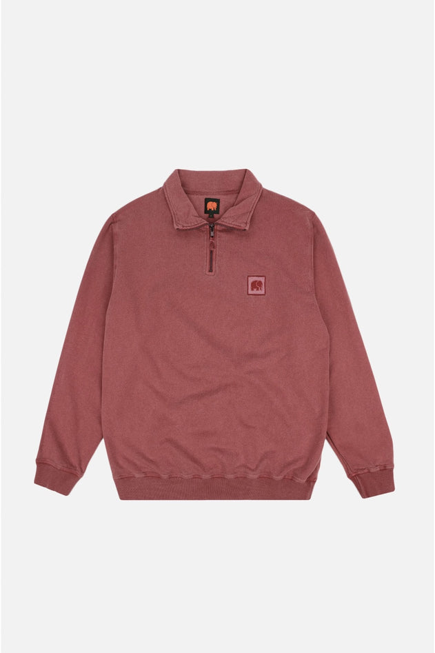 Men's Sauce Pigment Quarter Zip Sweater Burning Sky