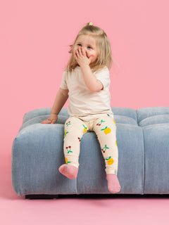 Ami Kids' Leggings Cherry And Lemons Yellow