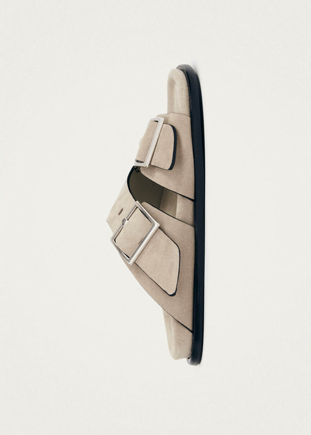 Alba Leather Sandals Suede Beige